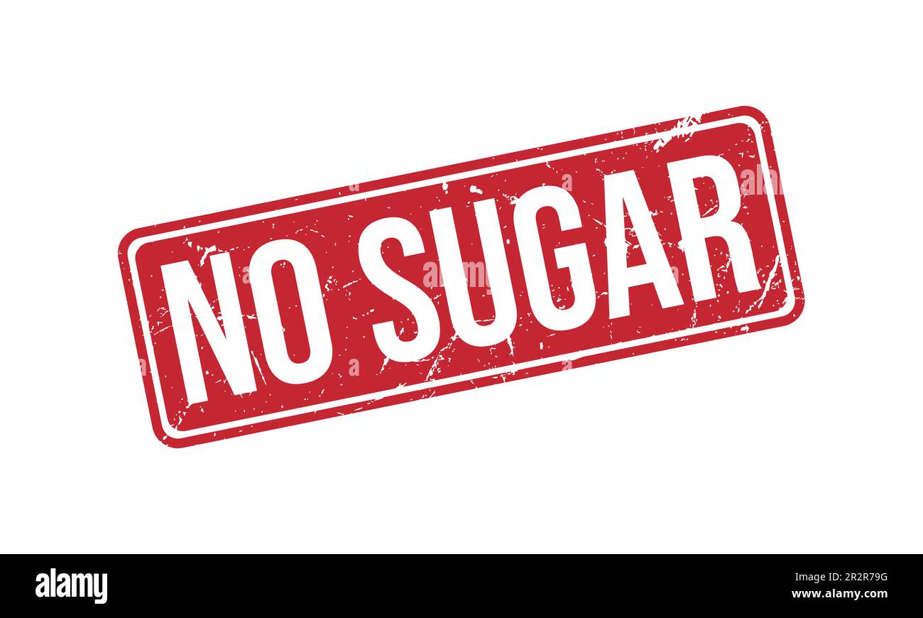 No Sugar Rubber Stamp Seal Vector Stock Vector