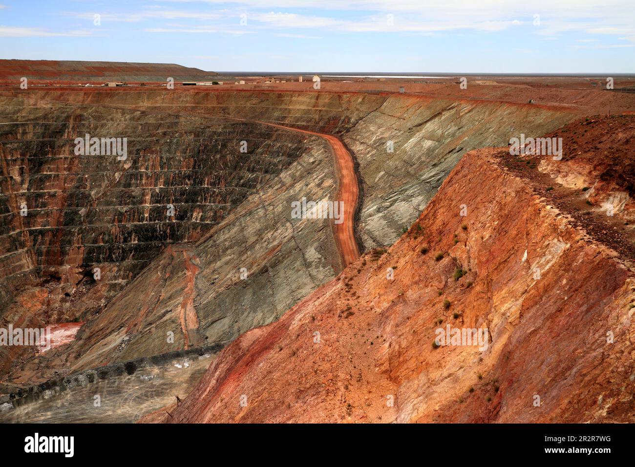 Open cut gold mine, Gwalia, Western Australia Stock Photo