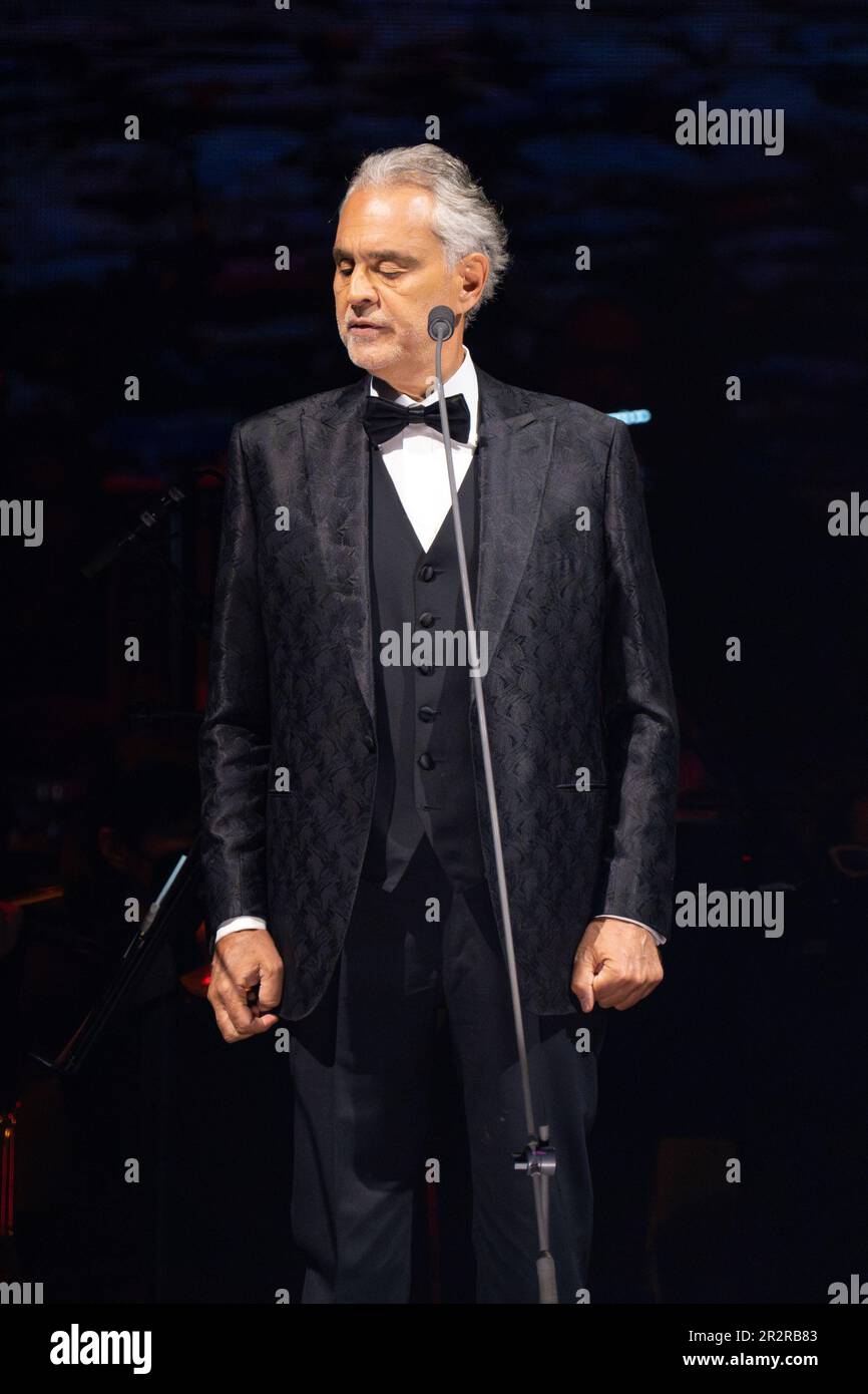Andrea Bocelli performs on Saturday, May 20, 2023, at the Allstate ...