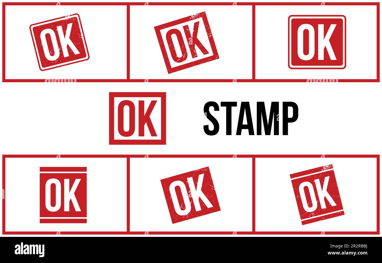 OK Rubber Stamp Set Vector Stock Vector Image & Art - Alamy
