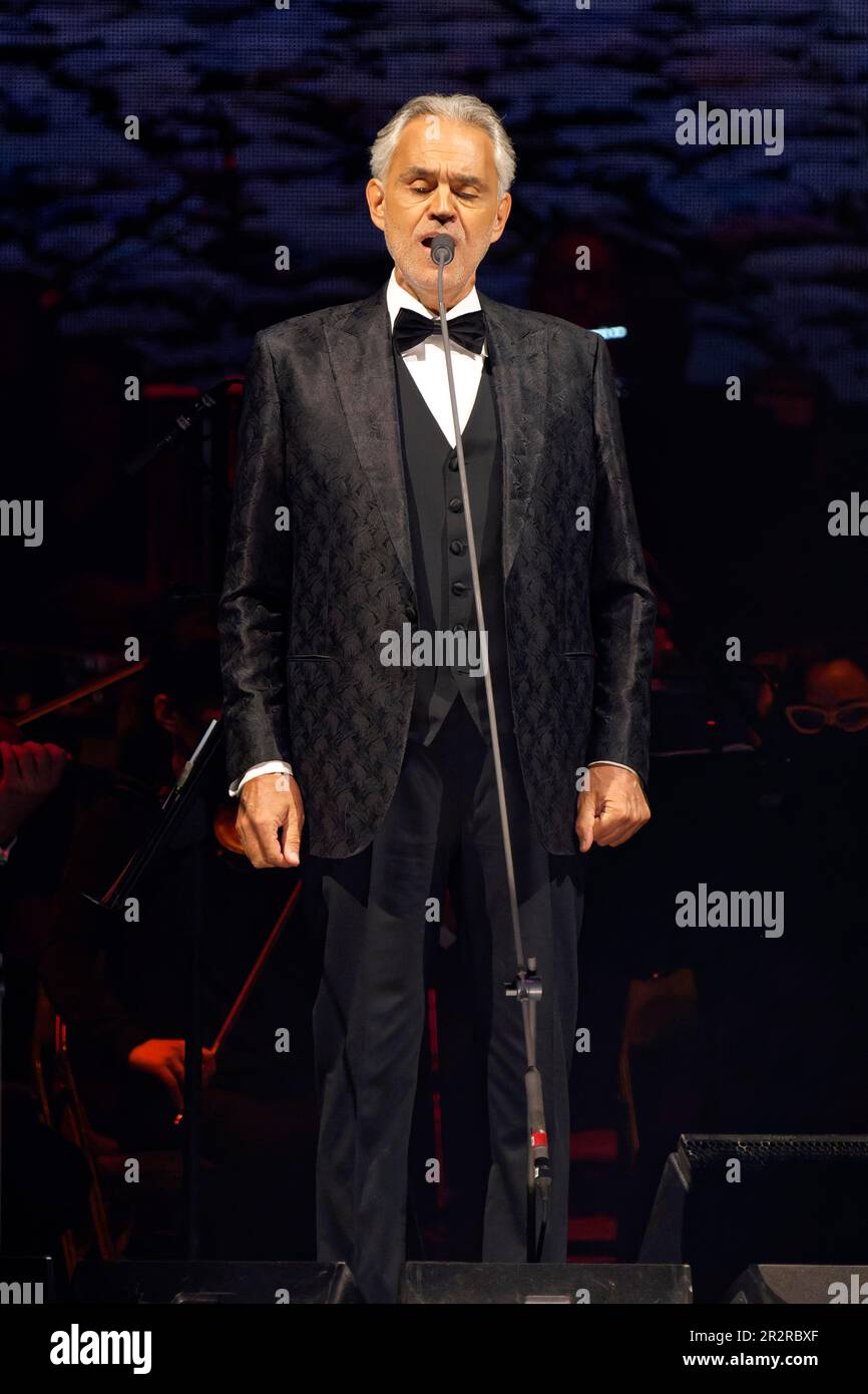 Andrea Bocelli performs on Saturday, May 20, 2023, at the Allstate ...
