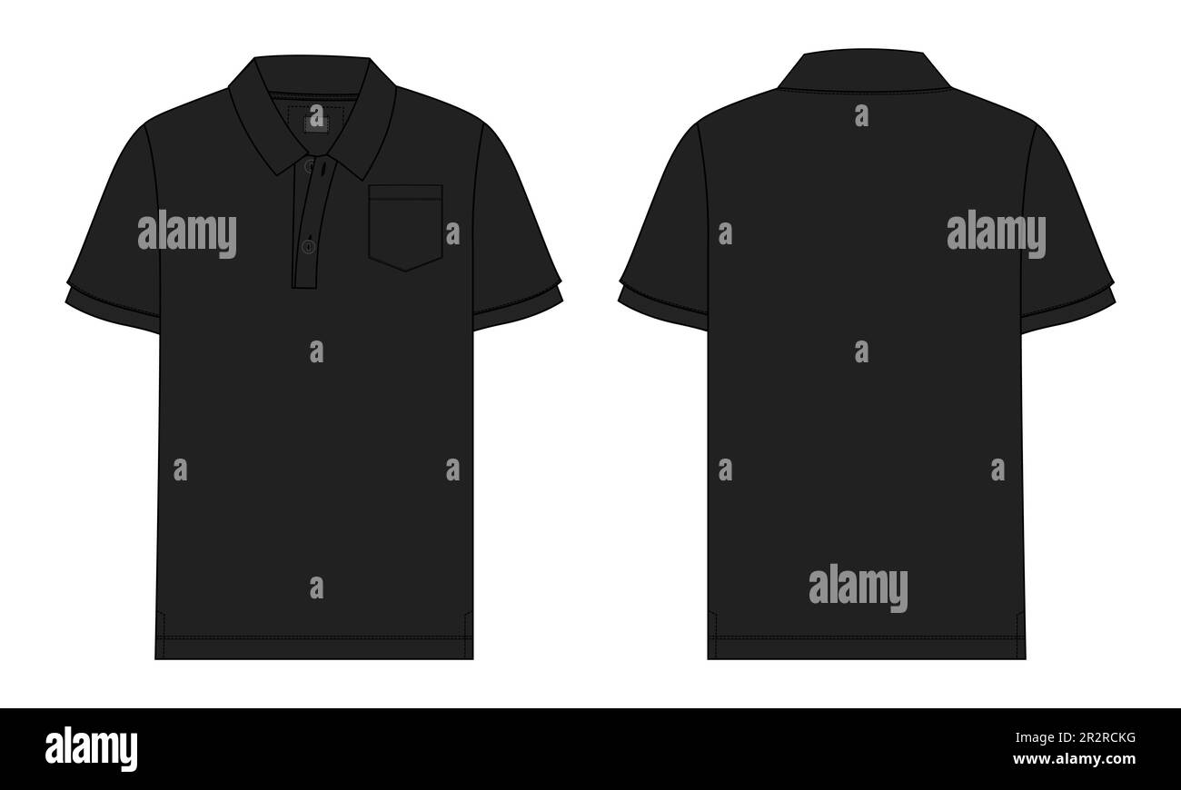 Black Polo T Shirt Template Poster Blank Polo Shirt Color Black Front