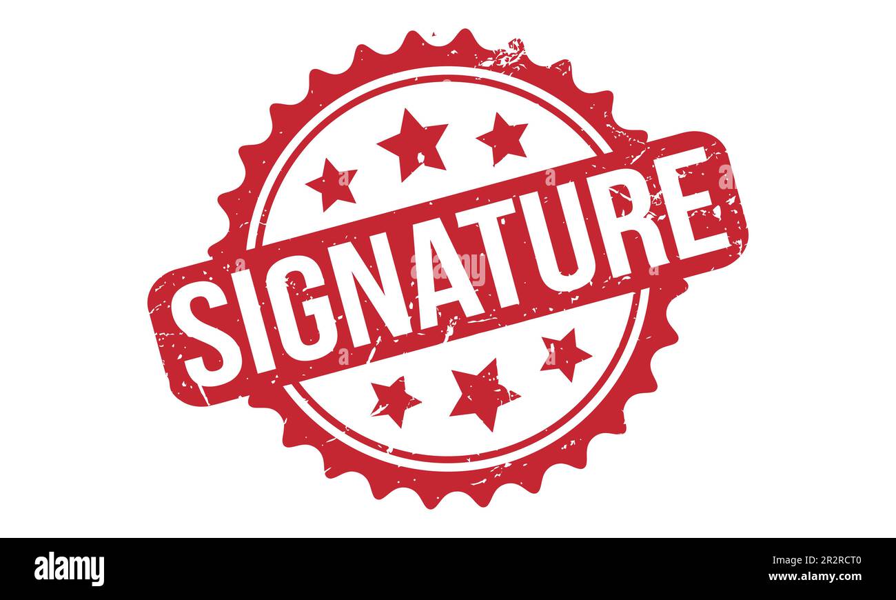 Signature Rubber Stamp Seal Vector Stock Vector Image & Art Alamy