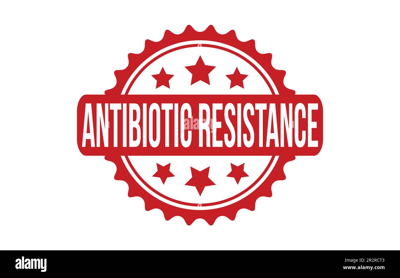 Antibiotic resistance rubber grunge stamp seal vector Stock Vector