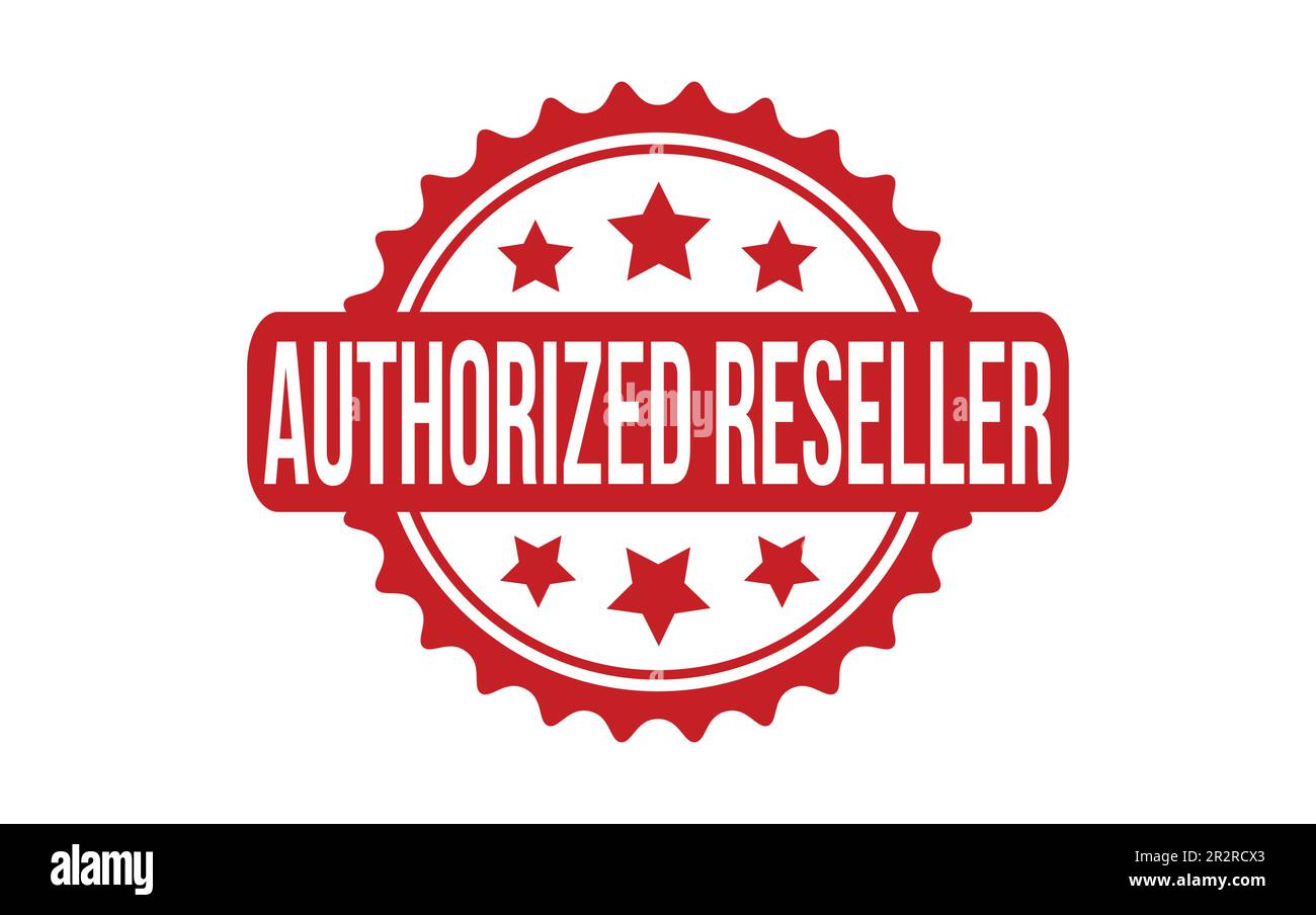 Authorized reseller rubber grunge stamp seal vector Stock Vector