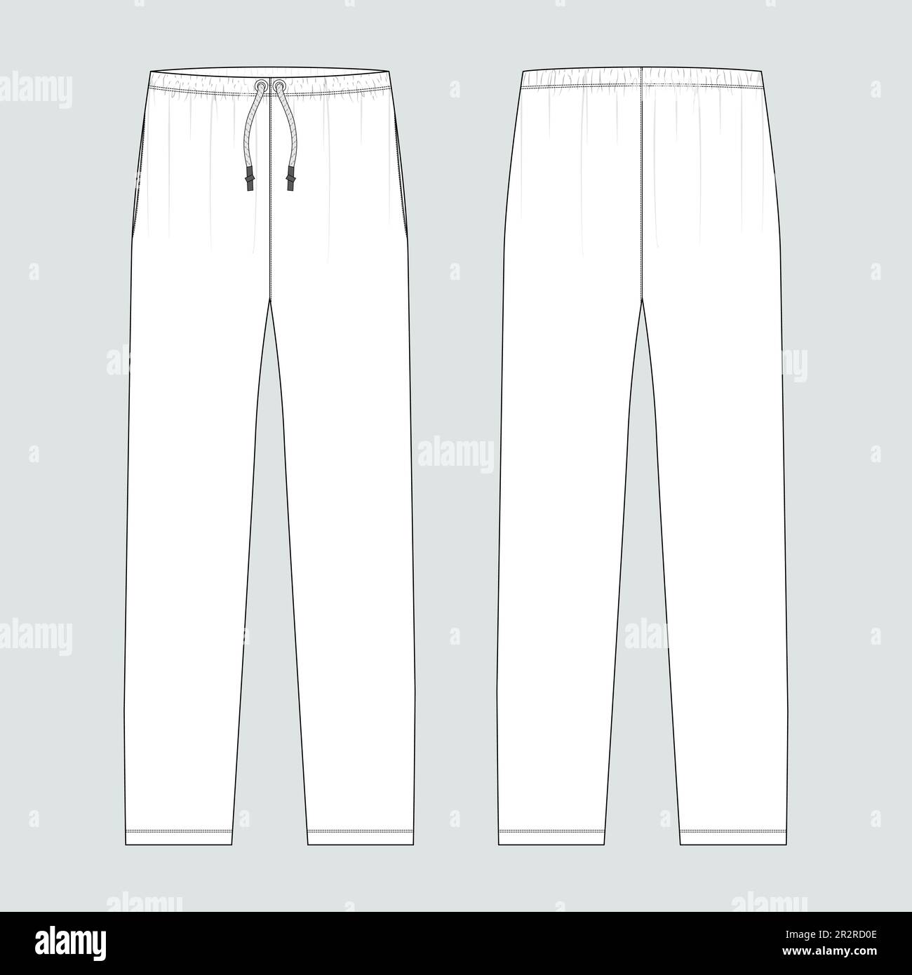 Sports jersey pant technical fashion flat sketch vector illustration ...