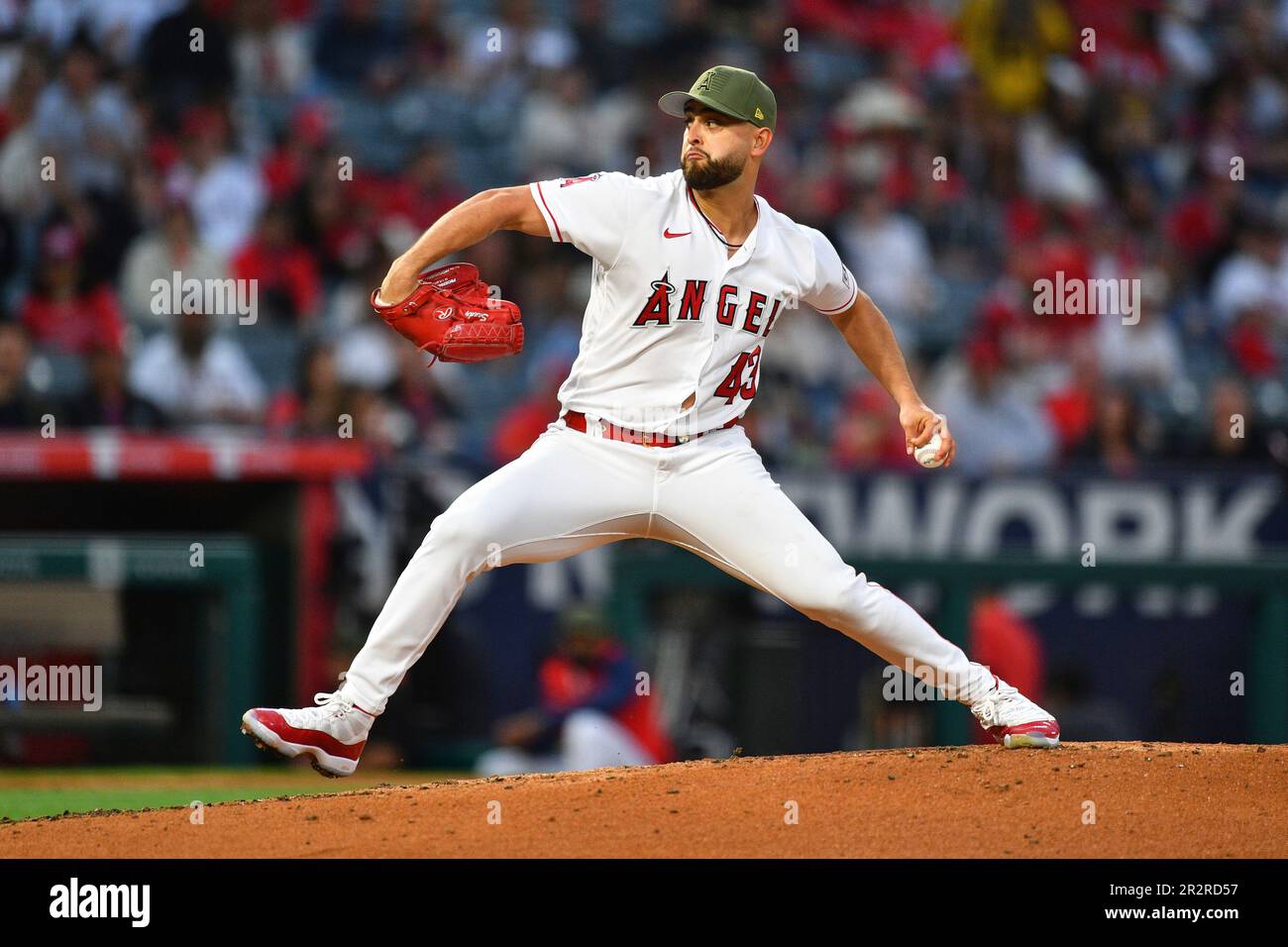 ANAHEIM, CA - MAY 20: Los Angeles Angels pitcher Patrick Sandoval (43 ...