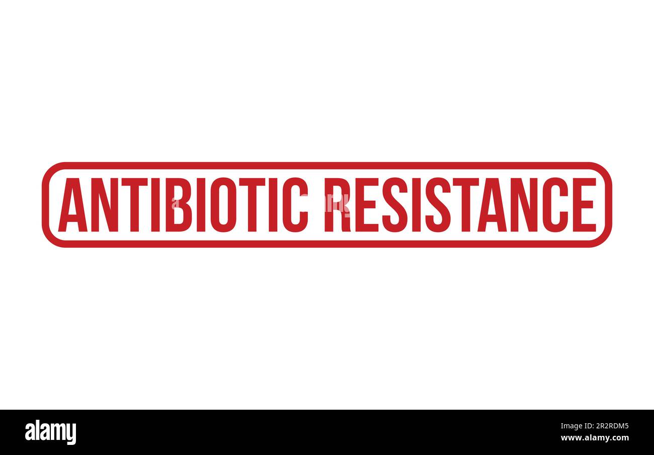 Red Antibiotic resistance Rubber Stamp Seal Vector Stock Vector