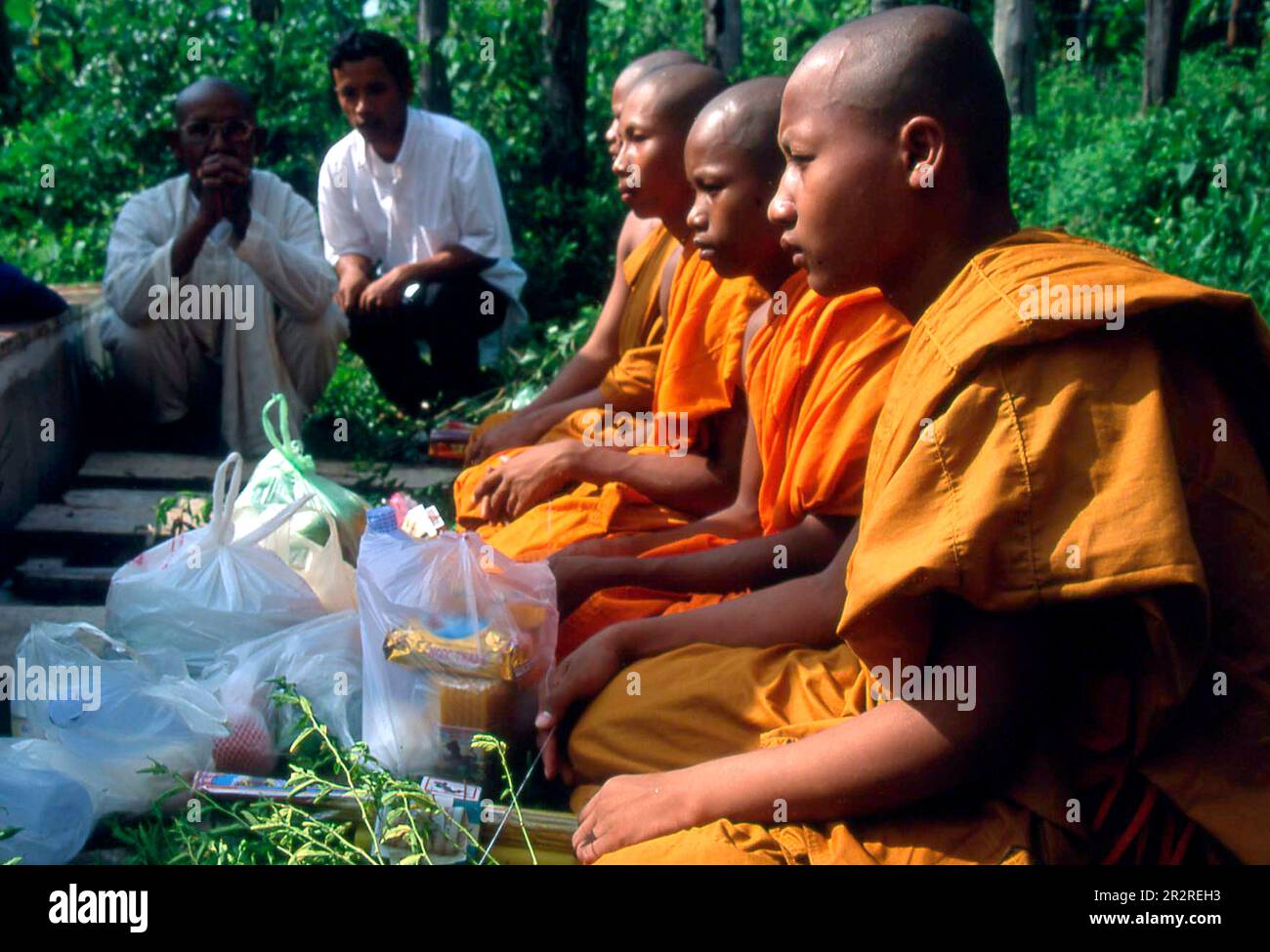 Cambodia festival of the dead ceremony with  Buddhist monks Stock Photo