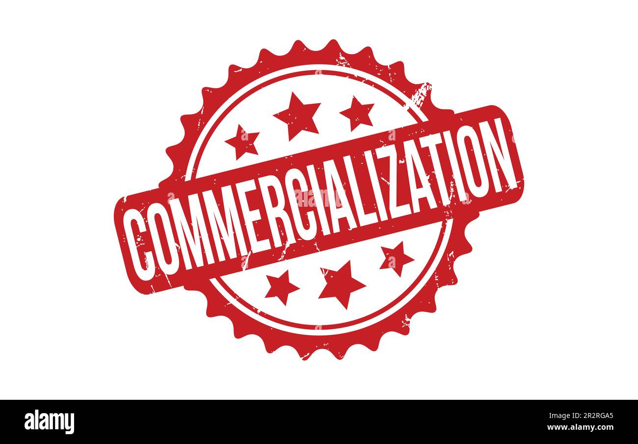 Commercialization Rubber Stamp Seal Vector Stock Vector