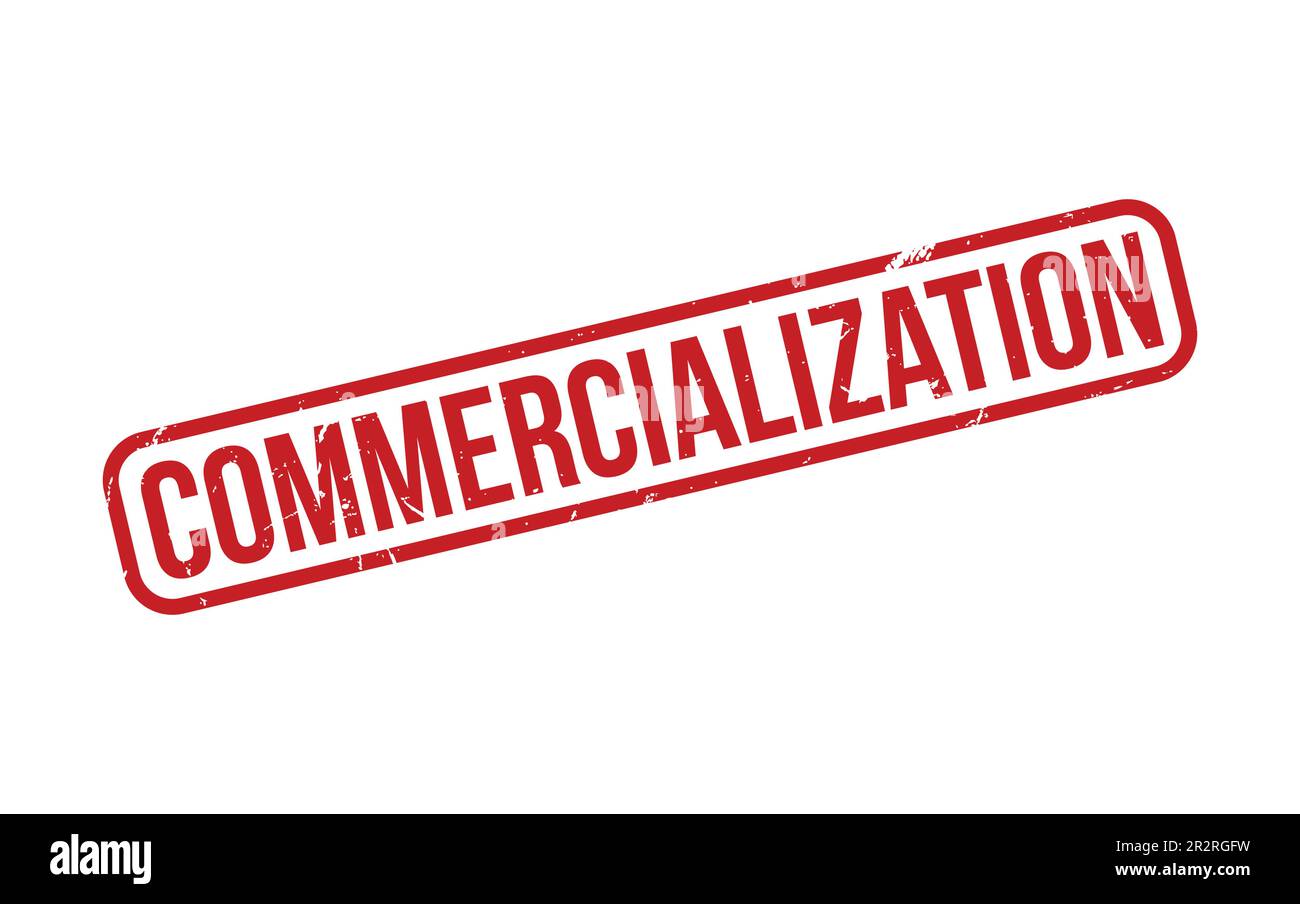 Red Commercialization Rubber Stamp Seal Vector Stock Vector