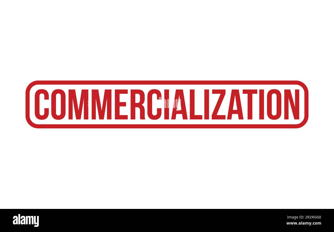 Red Commercialization Rubber Stamp Seal Vector Stock Vector