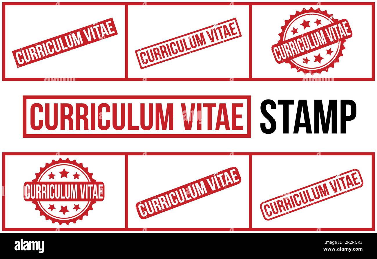 Curriculum Vitae Rubber Stamp Set Vector Stock Vector Image & Art Alamy