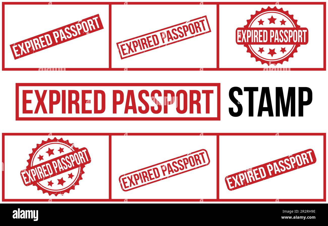 Expired Passport Rubber Stamp Set Vector Stock Vector Image & Art Alamy