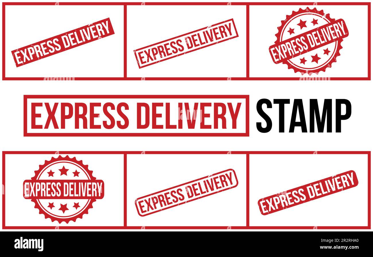 Express Delivery Rubber Stamp Set Vector Stock Vector Image & Art Alamy