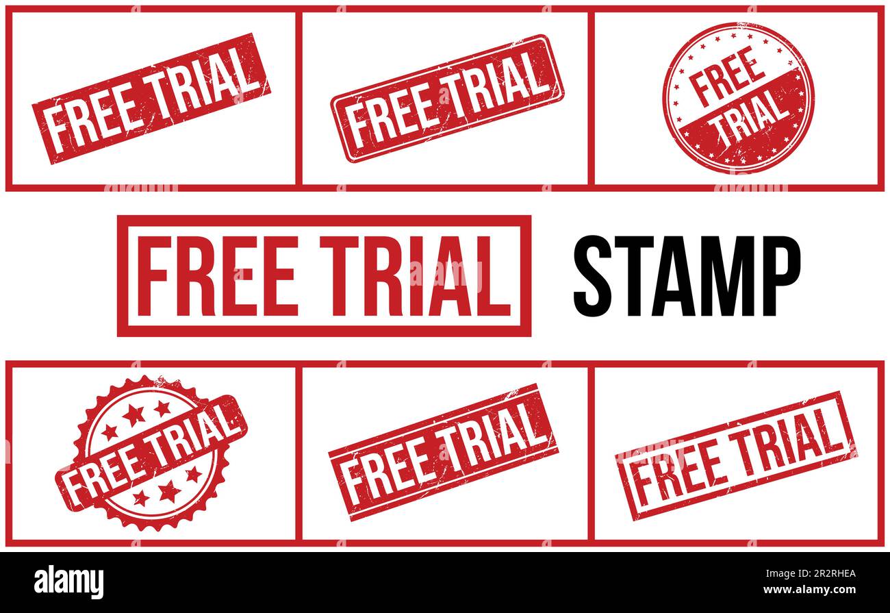 Free Trial Rubber Stamp Set Vector Stock Vector Image & Art - Alamy