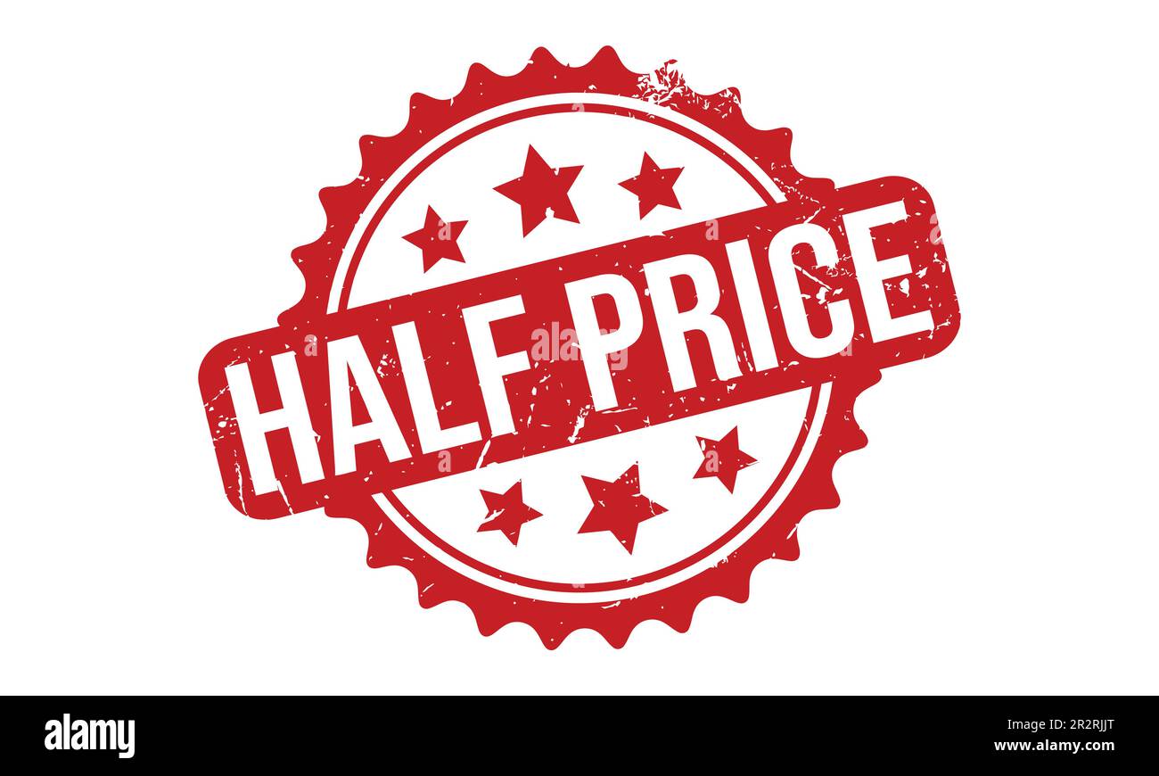 Half Price Rubber Stamp Seal Vector Stock Vector Image & Art Alamy