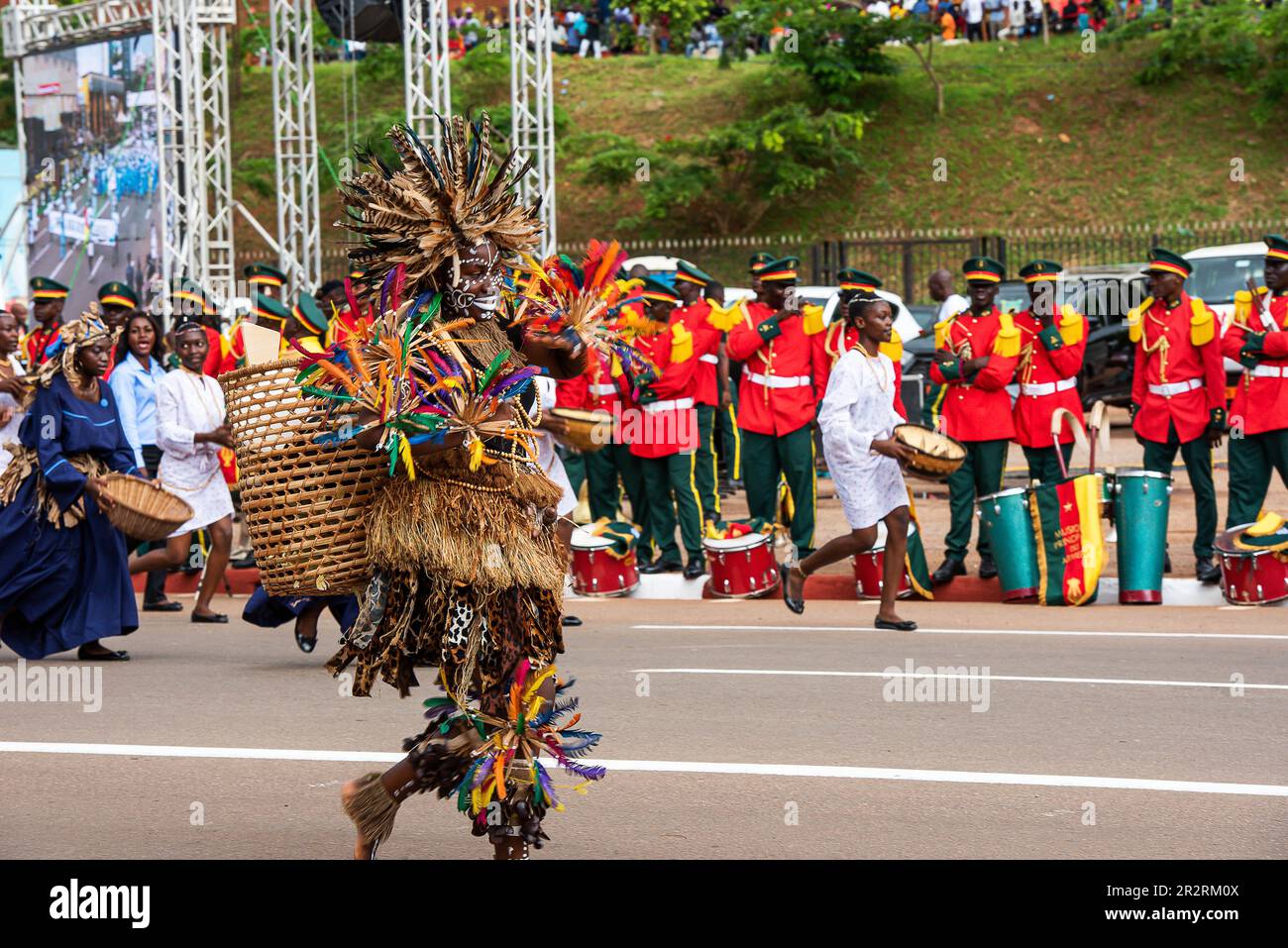 Yaounde, Cameroon. 20th May, 2023. A dancer performs during the