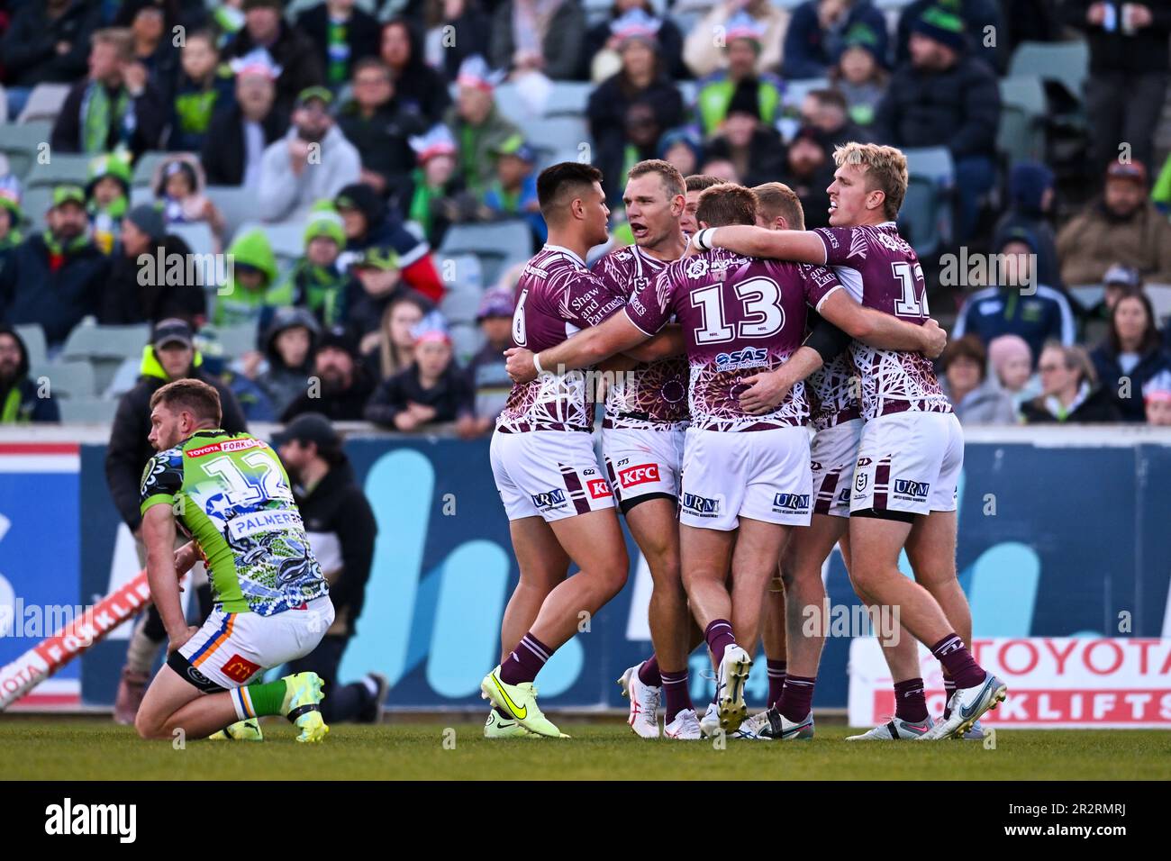 Canberra Raiders v Manly-Warringah Sea Eagles, NRL Round 12, Full Matc  in 2023