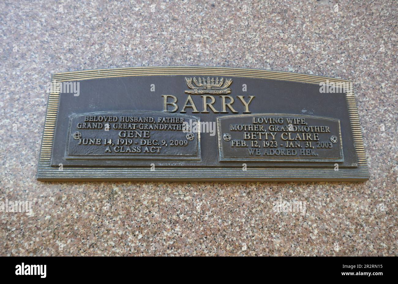 Los Angeles, California, USA 18th May 2023 Actor Gene Barry Grave in Canaan  Garden Mausoleum at Hillside Memorial Park on May 18, 2023 in Culver City,  Los Angeles, California, USA. Photo by