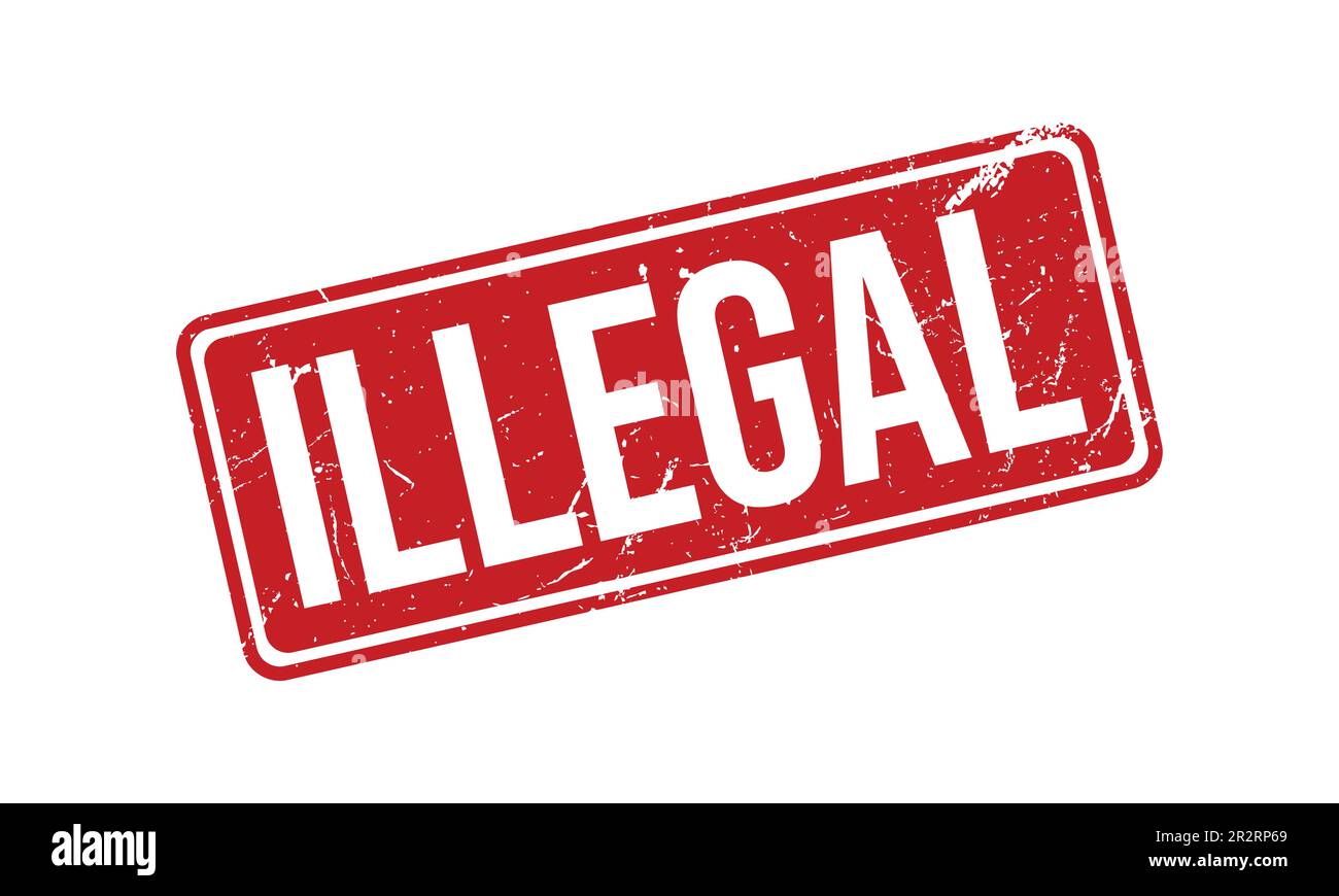 Illegal Rubber Stamp Seal Vector Stock Vector Image & Art Alamy
