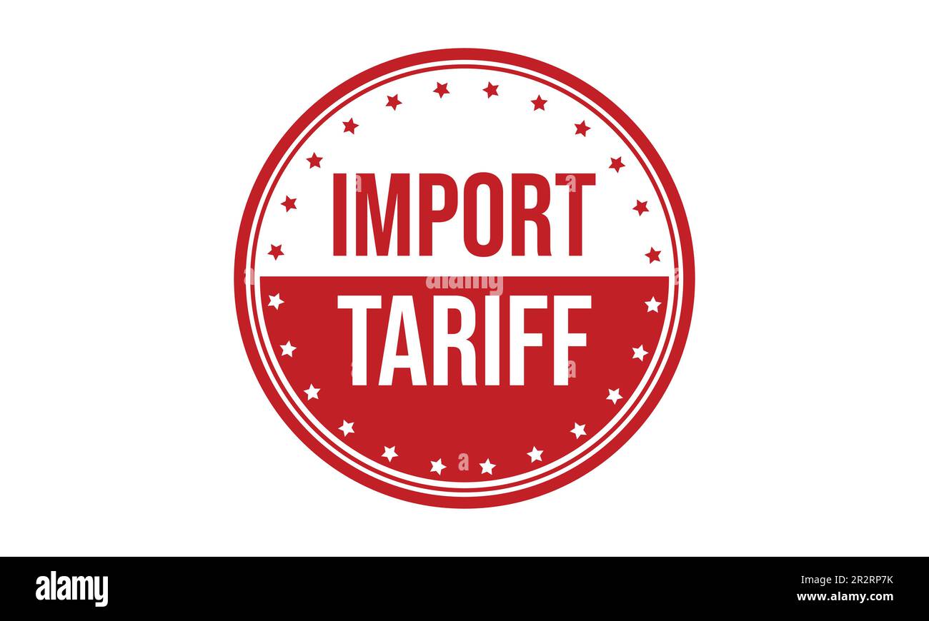 Import Tariff Rubber Stamp Seal Vector Stock Vector