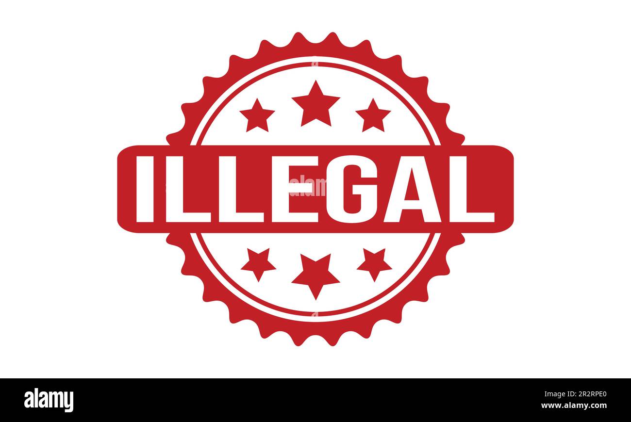 Illegal Rubber Stamp Seal Vector Stock Vector Image & Art - Alamy