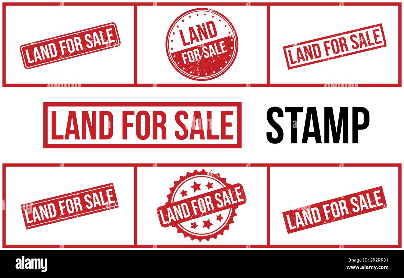 Land For Sale Rubber Stamp Set Vector Stock Vector Image & Art Alamy