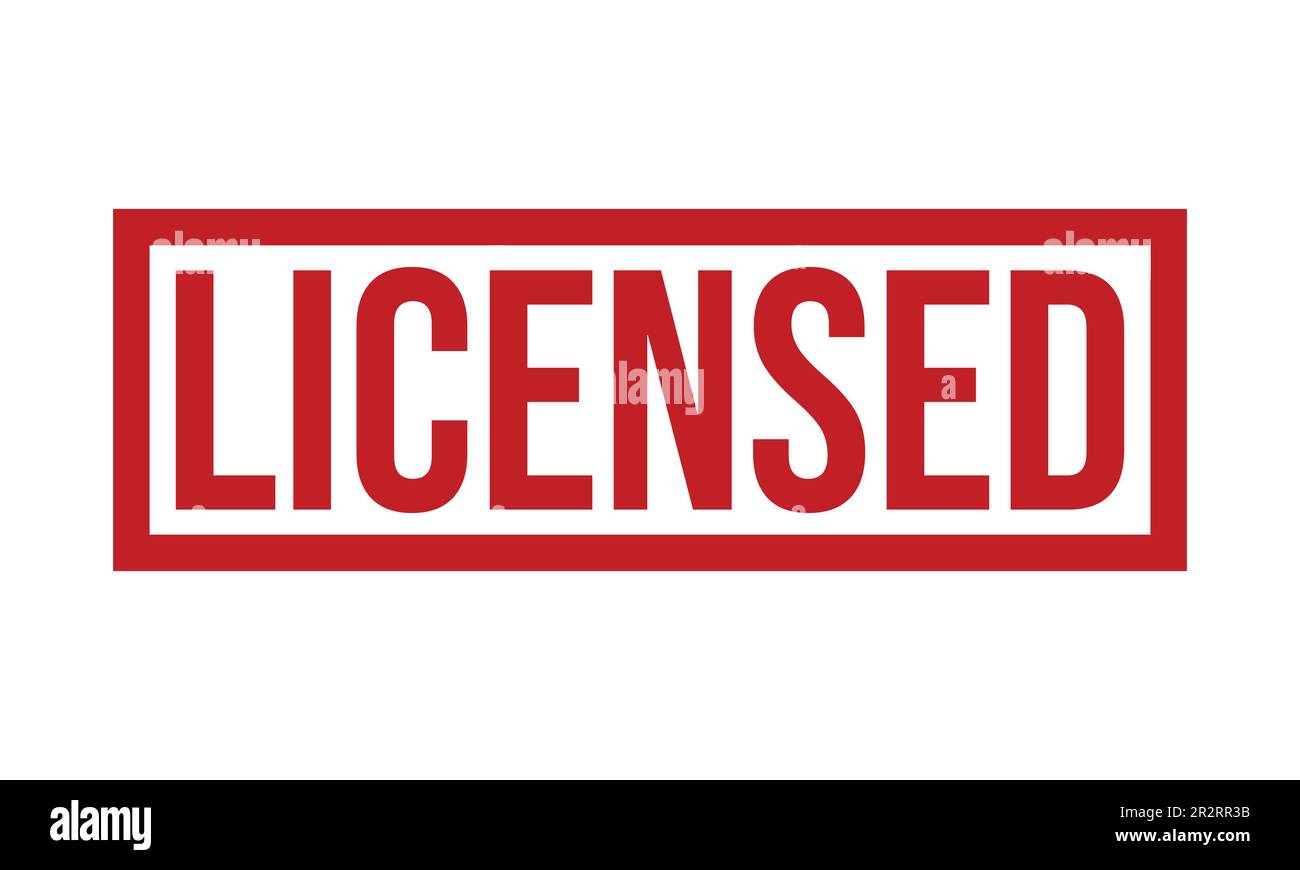 Licensed Rubber Stamp Seal Vector Stock Vector Image & Art - Alamy