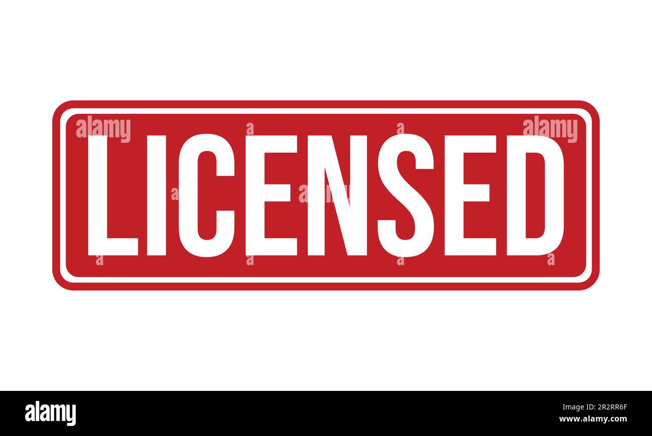 Licensed Rubber Stamp Seal Vector Stock Vector Image & Art - Alamy