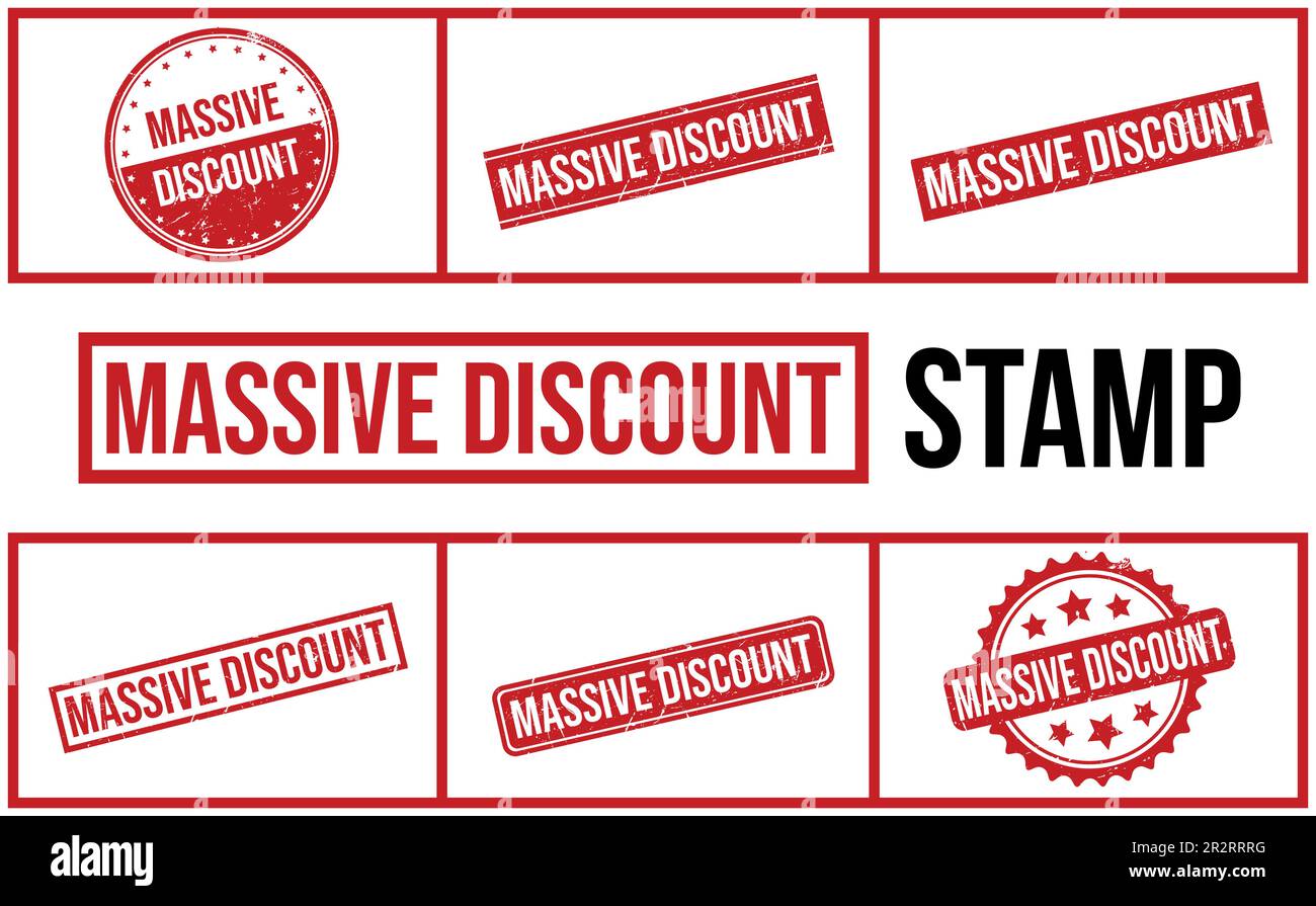 Massive Discount Rubber Stamp Set Vector Stock Vector Image & Art Alamy
