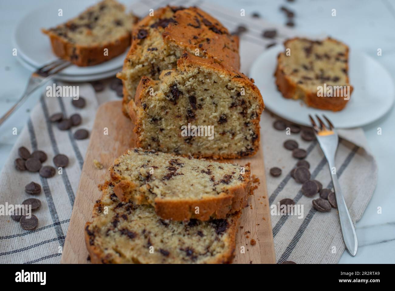 sweet home made Chocolate chip cookie pound cake Stock Photo Alamy