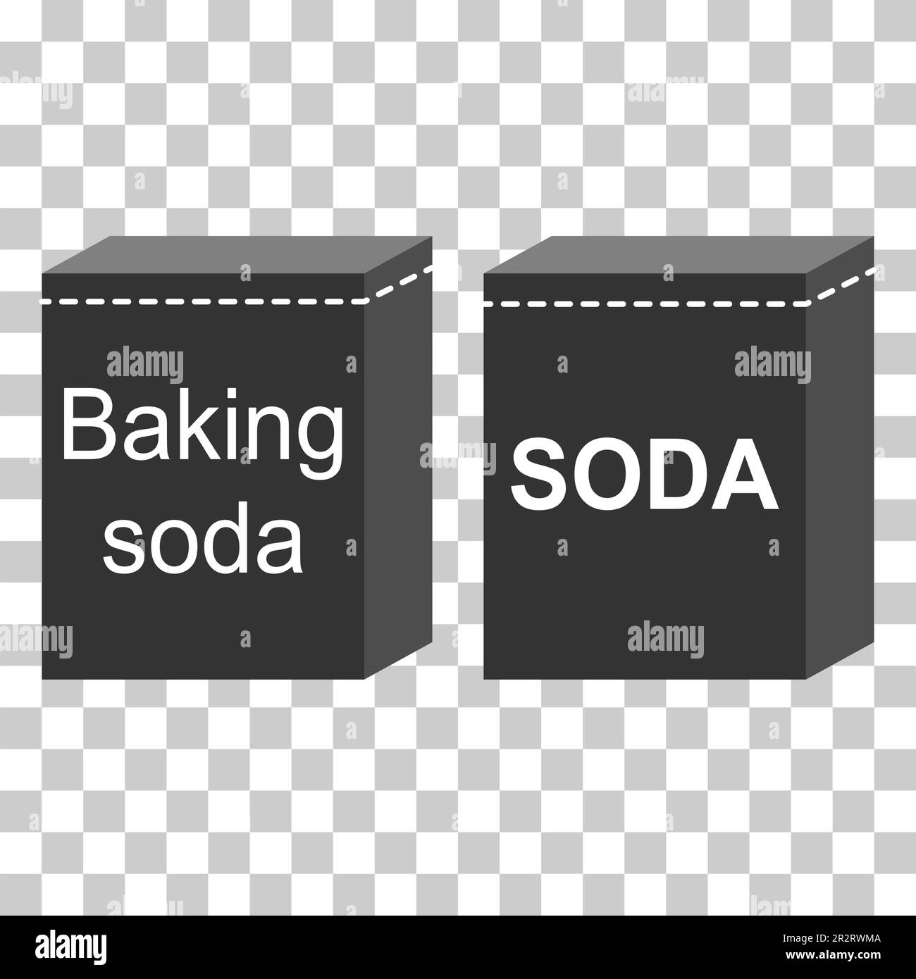 Set of Baking soda ingredient icon, cook design symbol, bakery product