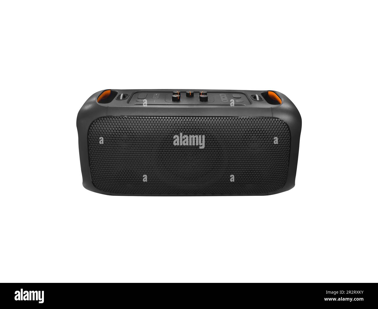 Portable wireless bluetooth speaker isolated on white background