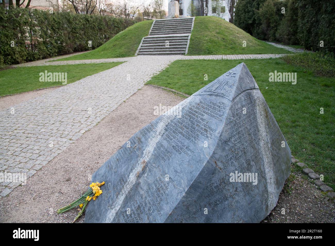 Mordechai Anielewicz Mound and Mila 18 Memorial in Warsaw, Poland. It