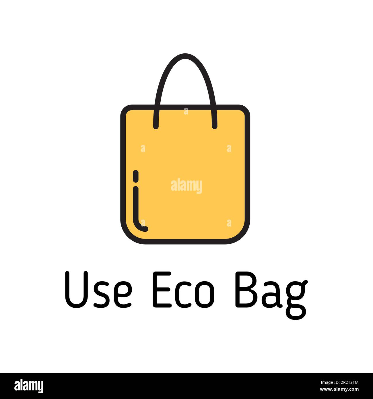 use eco bag sign color filled vector icon Stock Vector