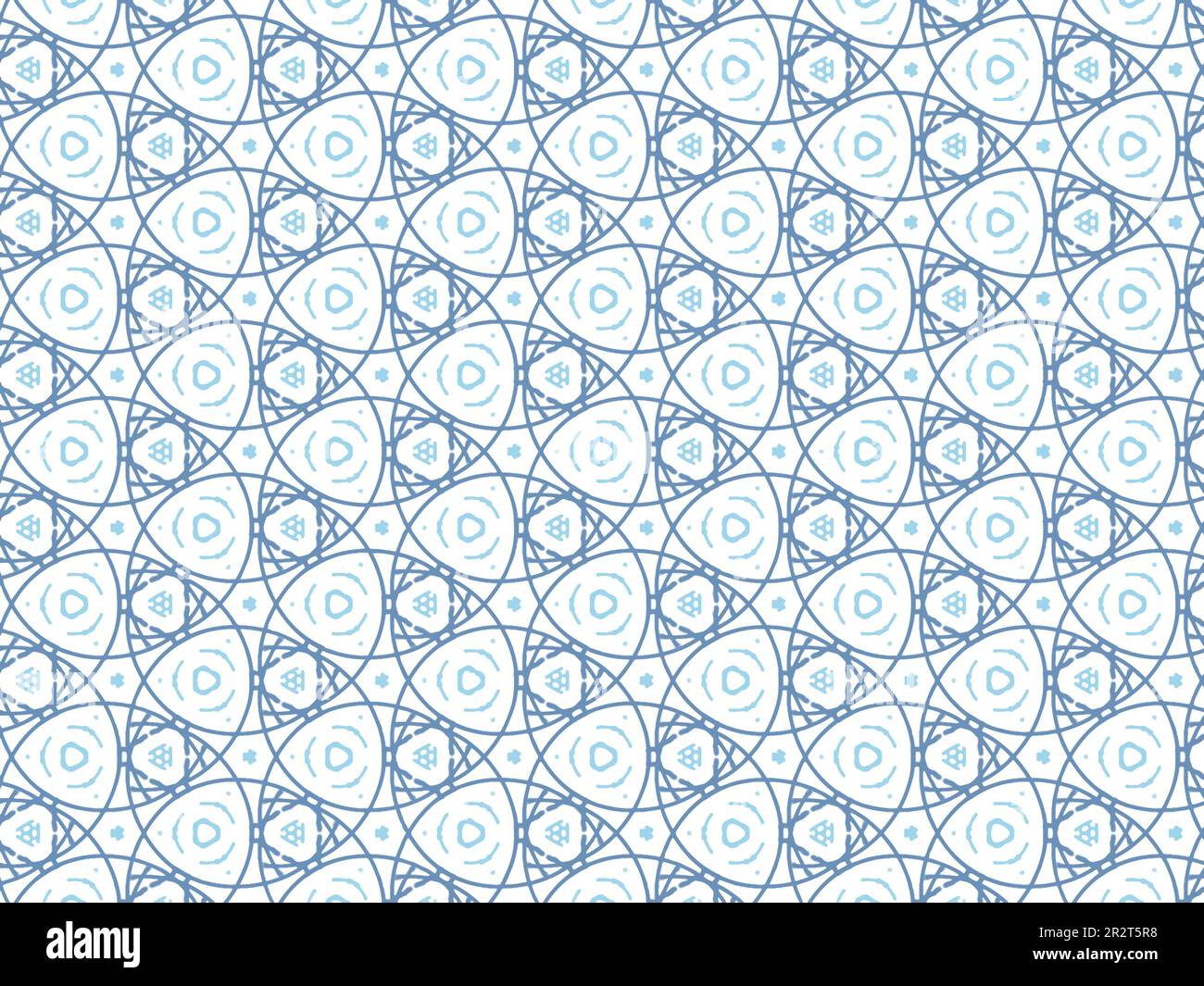 Vector Illustration of Blue Abstract Mandala or Ikat Texture Seamless ...
