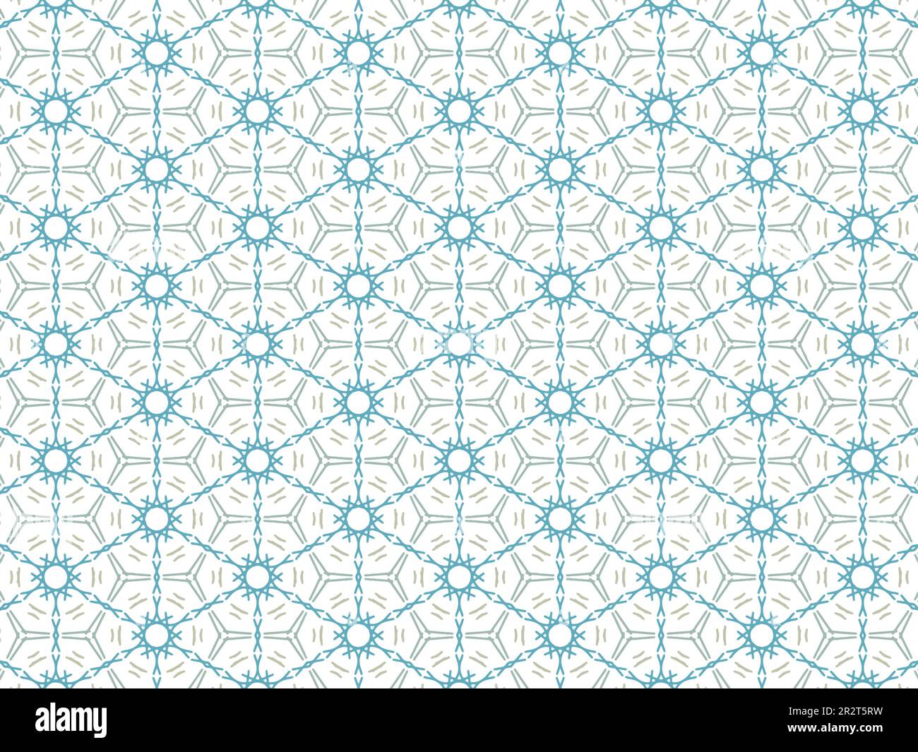 Vector Illustration of Blue Abstract Mandala or Ikat Texture Seamless ...