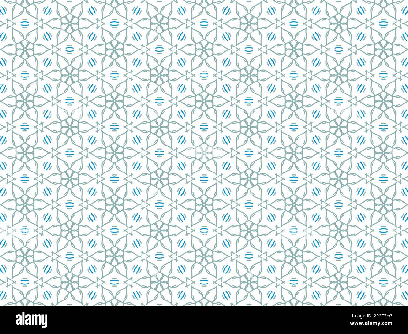 Vector Illustration of Blue Abstract Mandala or Ikat Texture Seamless ...