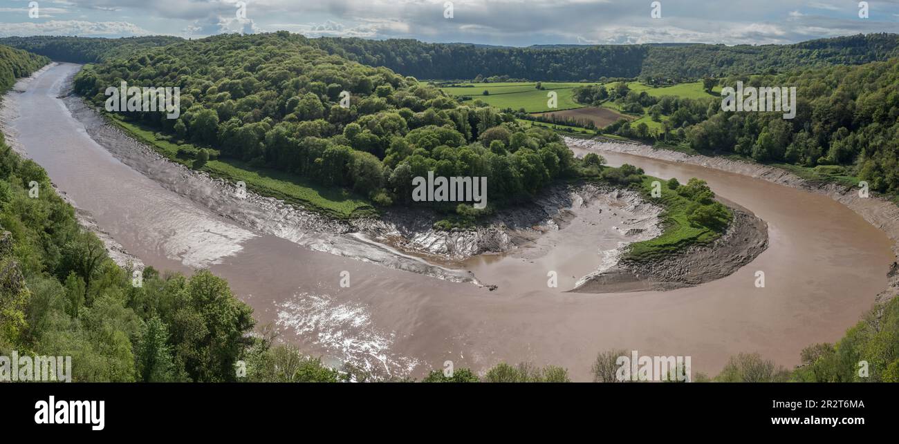 River Wye, one of the UKs most polluted rivers at woodcroft, Wintours