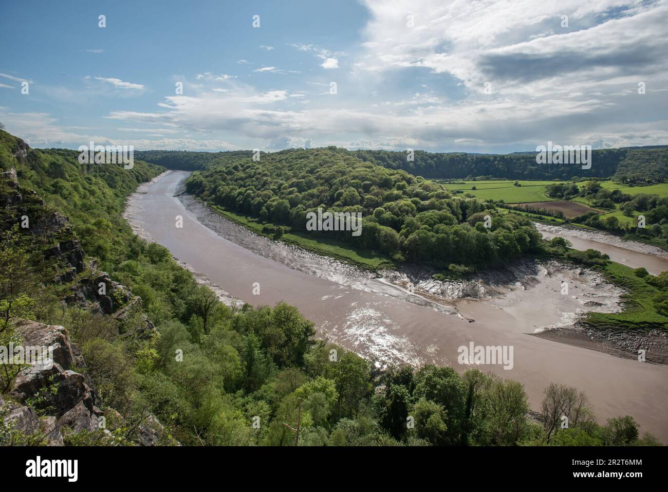 River Wye, one of the UKs most polluted rivers at woodcroft, Wintours