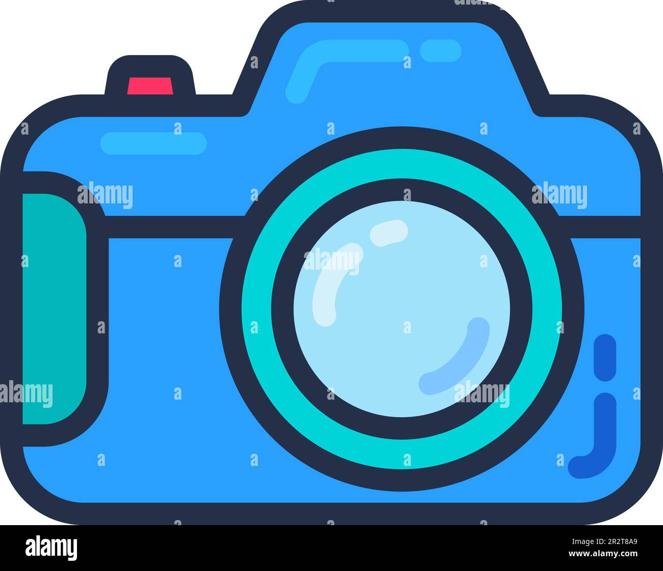 Professional SLR camera of paparazzi photographer. Photo and video tool 