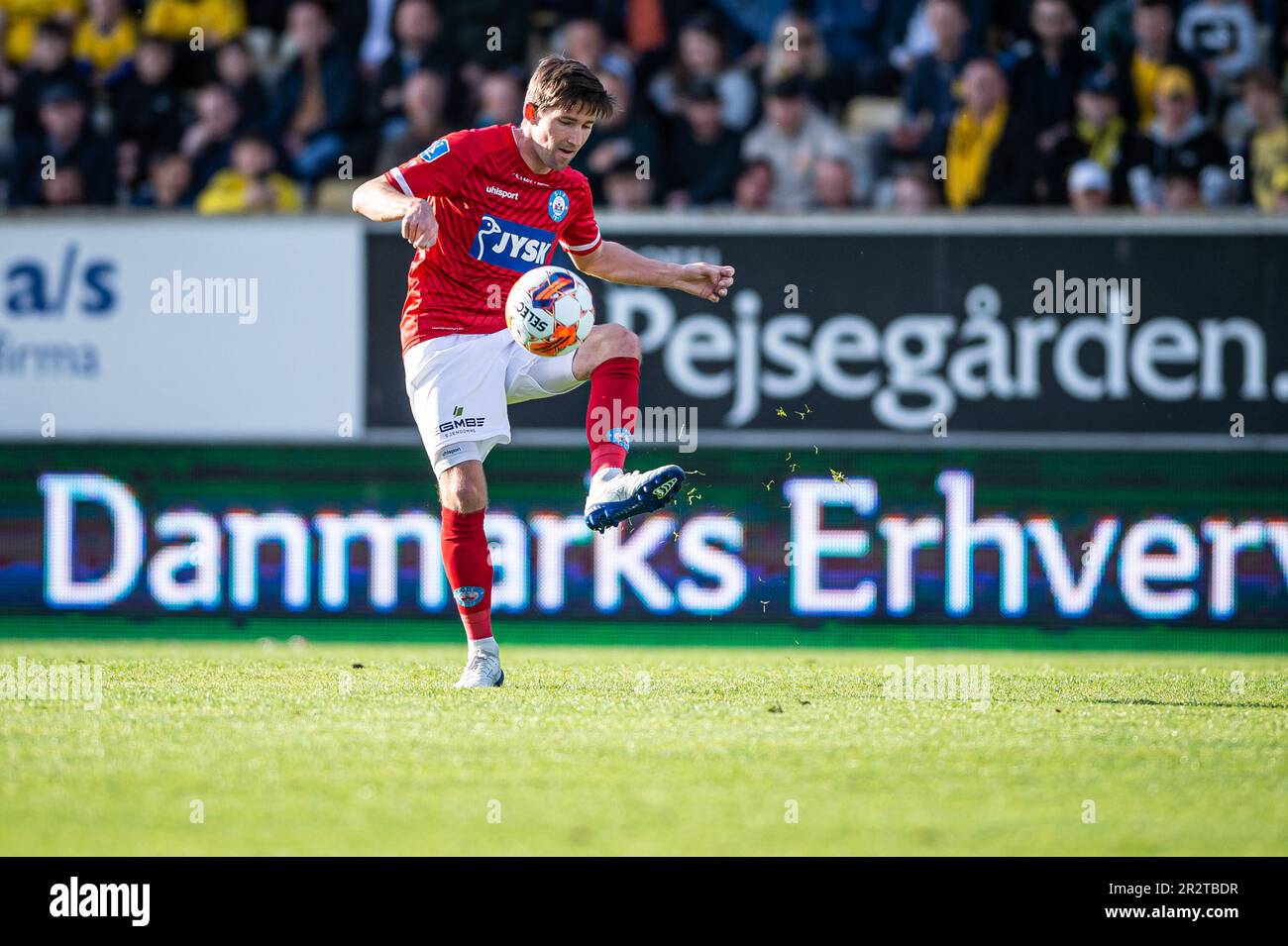 Horsens, Denmark. 19th, May 2023. Mark Brink (14) of Silkeborg IF seen during the 3F Superliga match between AC Horsens and Silkeborg IF at Nordstern Arena Horsens in Horsens. (Photo credit: Gonzales Photo - Morten Kjaer). Stock Photo