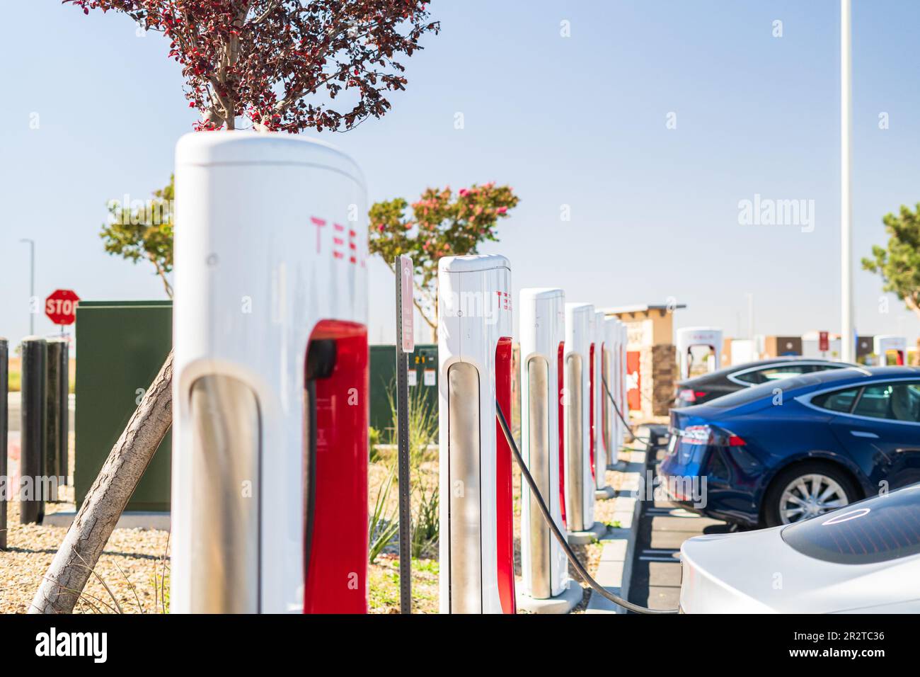 Tesla charging station Stock Photo Alamy