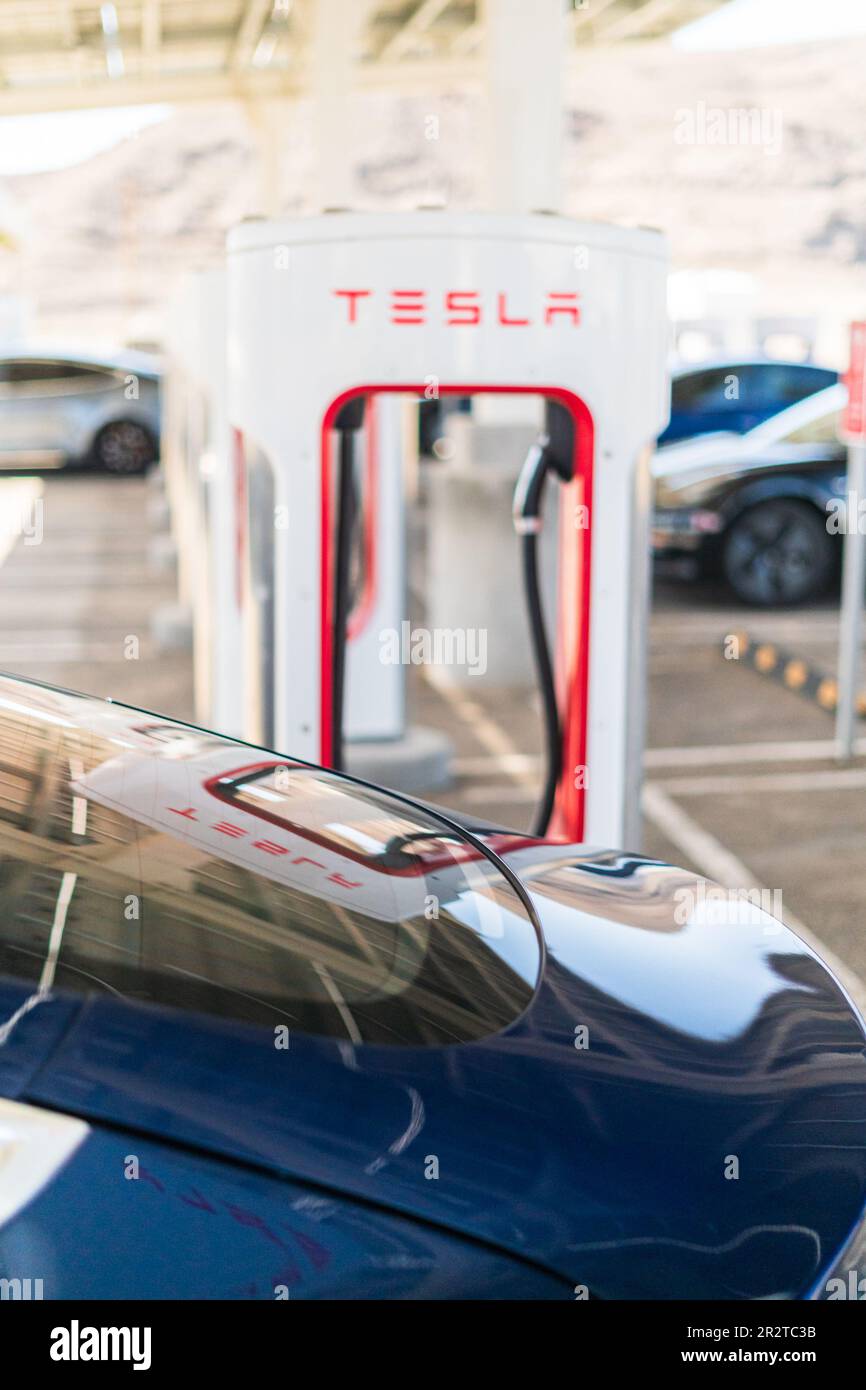 Tesla charging station Stock Photo - Alamy