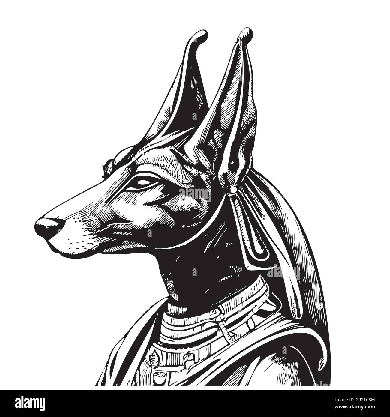 Anubis portrait sketch ,hand drawn illustration Egypt Stock Vector Image &  Art - Alamy