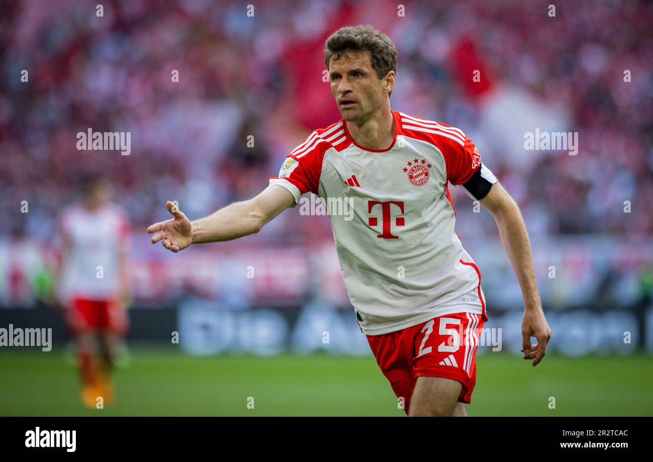 Munic, Germany. 20th Mai, 2023. Thomas Mueller (Muenchen) FC Bayern München - RB Leipzig 20.05.2023  Copyright (nur für journalistische Zwecke) by : Stock Photo