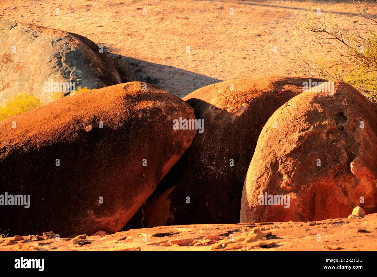 Granite stone formations, Baladjie Nature Reserve, Boodarockin, Western Australia Stock Photo