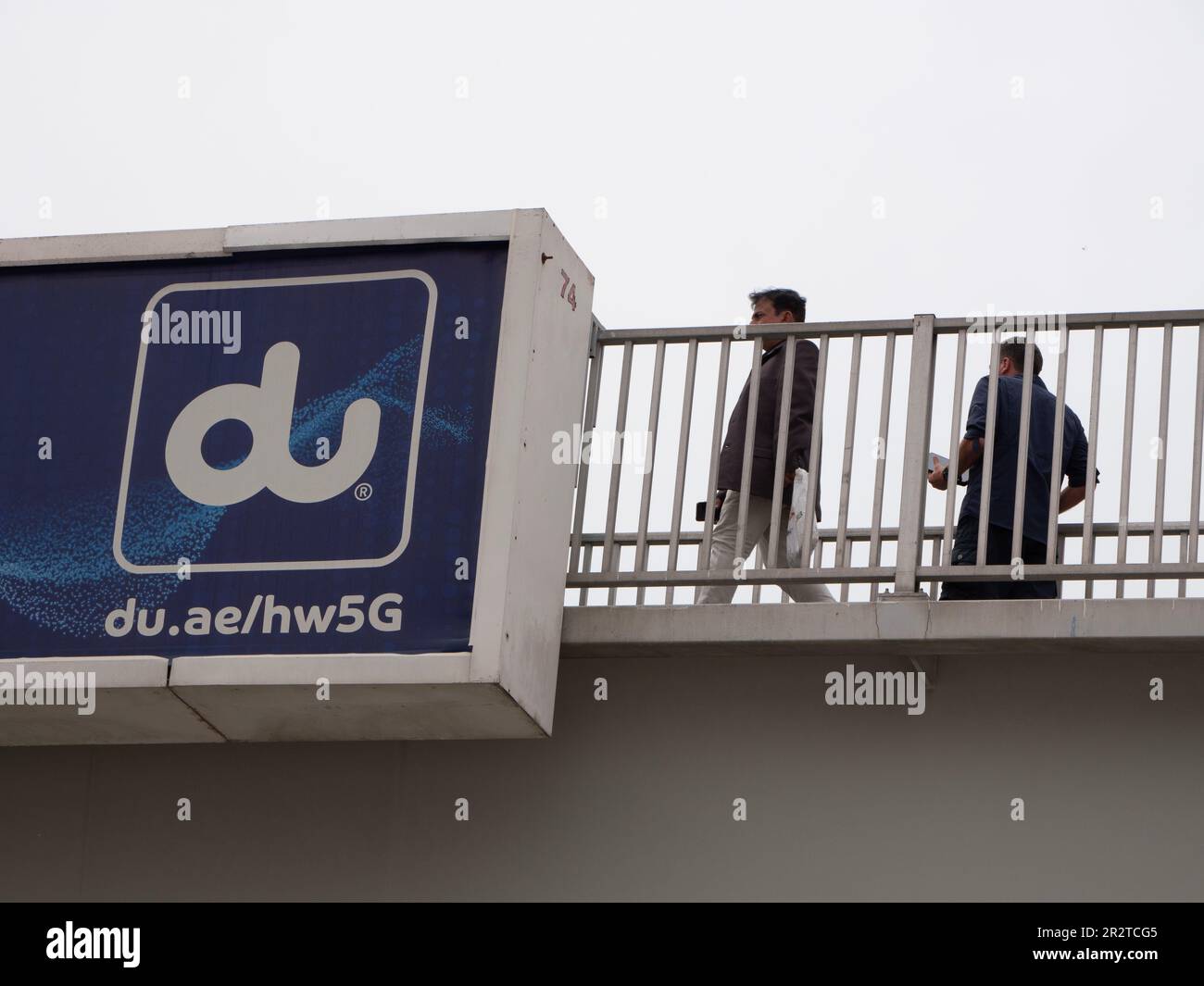 Advertising hoarding for 5g du mobile network, du provides mobile and fixed  telephony, broadband and IPTV services to United Arab Emirates residents, Du  was the first telecom company to roll out 5G