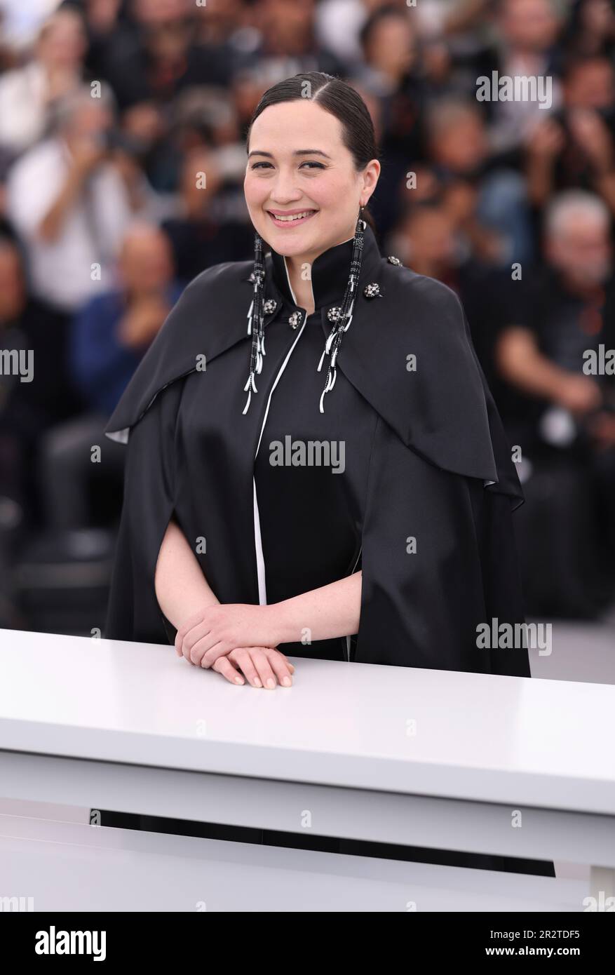 Lily Gladstone poses for photographers at the photo call for the film